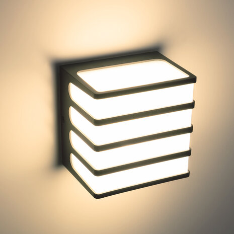 Modee LED Wandlamp - 8W 610lm - 4000K - IP65 - 120x120x92mm Modee LED Wandlamp - 8W 610lm - 4000K - IP65 - 120x120x92mm