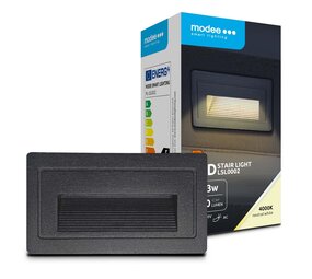 Modee OP=OP LED Trapverlichting - 3W 210lm - 4000K - IP65 - 103x45x58mm Modee OP=OP LED Trapverlichting - 3W 210lm - 4000K - IP65 - 103x45x58mm