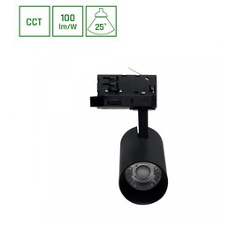 Spectrum LED Railspot Andromeda Prime Zwart | 8W | 3-Fase | CCT Multi-Kleur (3000K-6000K) | Pro Line Spectrum LED Railspot Andromeda Prime Zwart | 8W | 3-Fase | CCT Multi-Kleur (3000K-6000K) | Pro Line