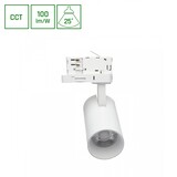 Spectrum LED Railspot ANDROMEDA PRIME - 8W - CCT 3000K/4000K/6000K - 100 lm/W - 25° Bundel - IP20 - 54x109x160mm - Wit - 3-Fase Spectrum LED Railspot ANDROMEDA PRIME - 8W - CCT 3000K/4000K/6000K - 100 lm/W - 25° Bundel - IP20 - 54x109x160mm - Wit - 3-Fase
