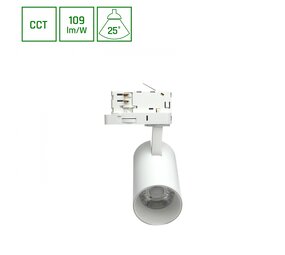 Spectrum LED Railspot ANDROMEDA PRIME - 16W - CCT 3000K/4000K/6000K - 109 lm/W - 25° Bundel - IP20 - 3-Fase - Wit Spectrum LED Railspot ANDROMEDA PRIME - 16W - CCT 3000K/4000K/6000K - 109 lm/W - 25° Bundel - IP20 - 3-Fase - Wit