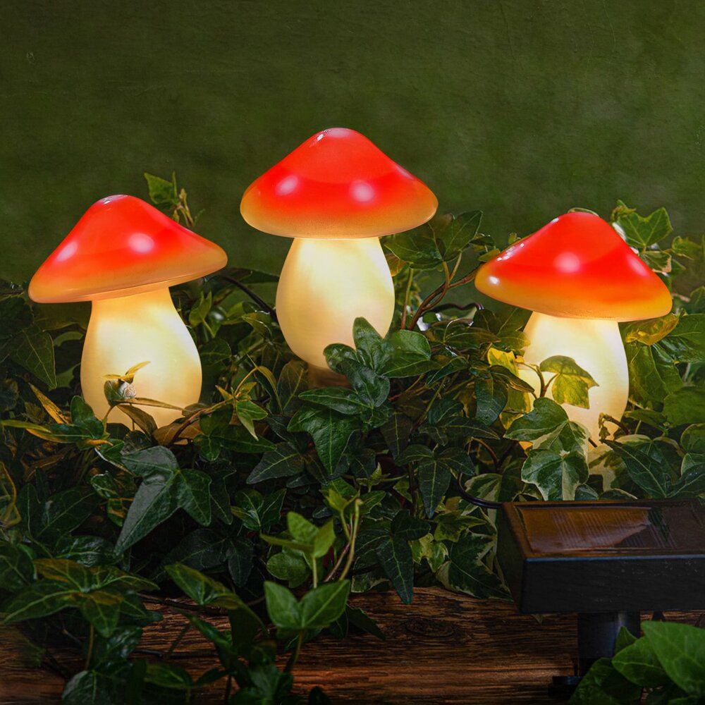 Modee LED Solar Lamp decoratieve paddenstoelen - DS006 - 3 stuks Modee LED Solar Lamp decoratieve paddenstoelen - DS006 - 3 stuks