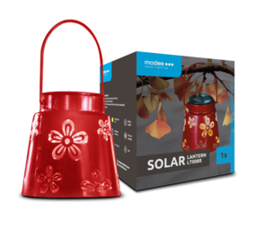 Modee LED Solar Lamp - 3000K Warm wit - 11x11x5cm - LT008R Modee LED Solar Lamp - 3000K Warm wit - 11x11x5cm - LT008R