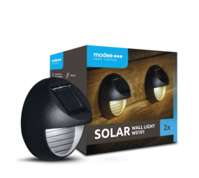 Modee LED Solar Wandlamp - 6000K Daglicht - WS101 - 2 stuks Modee LED Solar Wandlamp - 6000K Daglicht - WS101 - 2 stuks