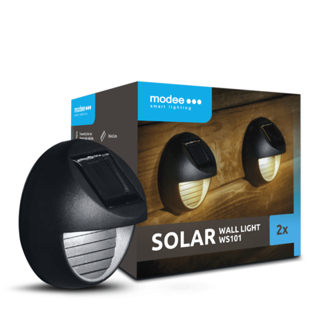 Modee LED Solar Wandlamp - 6000K Daglicht - WS101 - 2 stuks Modee LED Solar Wandlamp - 6000K Daglicht - WS101 - 2 stuks