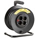 Technik Kabelhaspel Technik Professional 25 meter 4-voudig 16A 3x1,5mm² met Randaarde en Thermische Beveiliging - Zwart Technik Kabelhaspel Technik Professional 25 meter 4-voudig 16A 3x1,5mm² met Randaarde en Thermische Beveiliging - Zwart