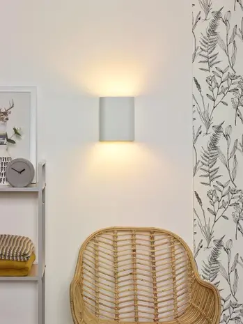 Lucide Lucide OVALIS - Wandlamp - 2xE14 - Wit Lucide Lucide OVALIS - Wandlamp - 2xE14 - Wit