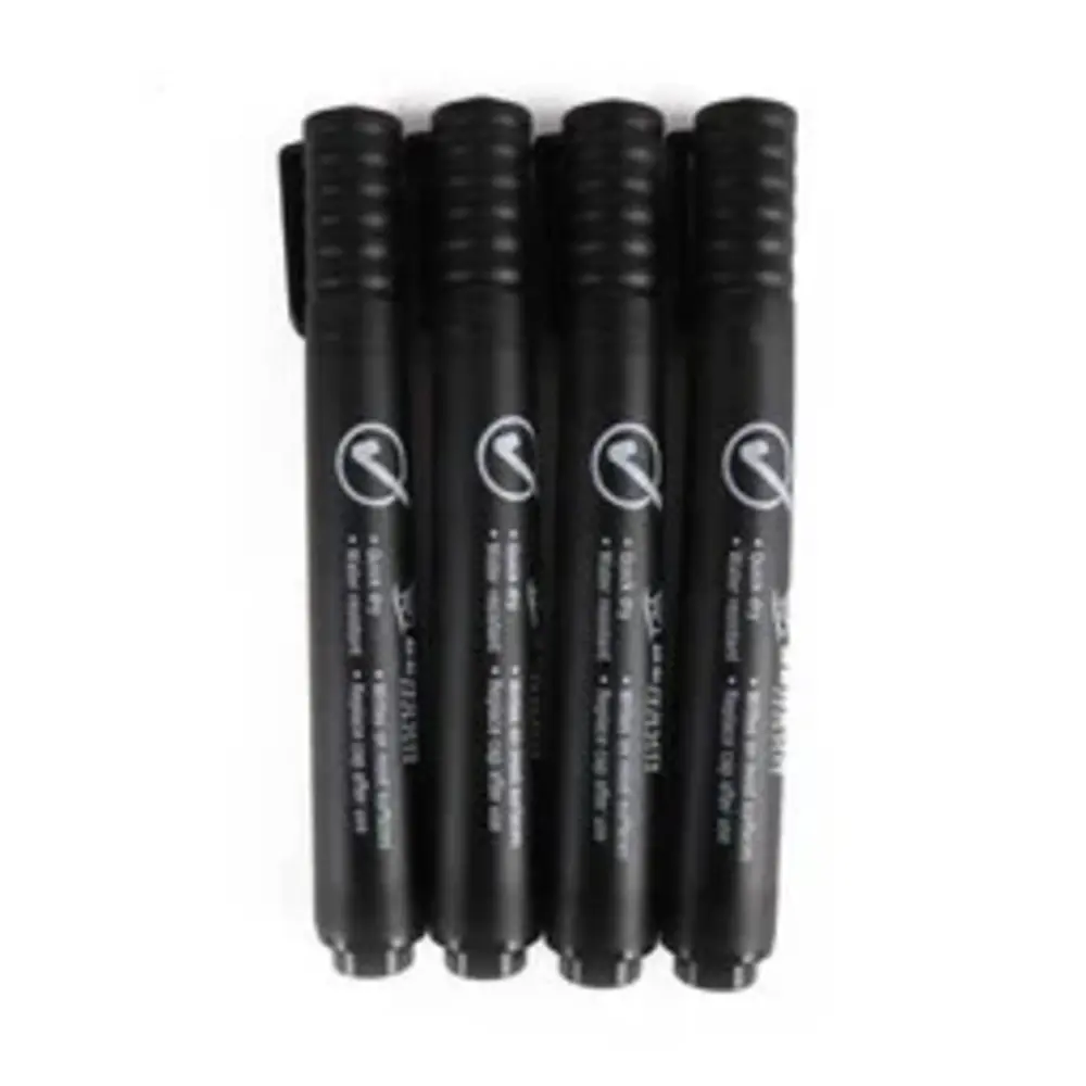 Benson MARKEERSTIFT - Permanent -Fijn - 4 Stuks - Zwart Benson MARKEERSTIFT - Permanent -Fijn - 4 Stuks - Zwart