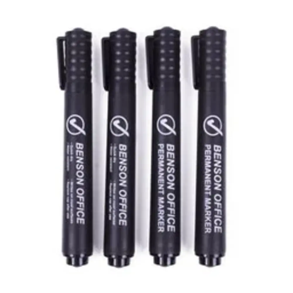 Benson MARKEERSTIFT - Permanent -Fijn - 4 Stuks - Zwart Benson MARKEERSTIFT - Permanent -Fijn - 4 Stuks - Zwart