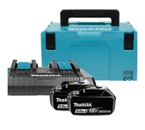 Makita Accu Starterset - Duolader in Mbox - 2x 5.0Ah - 18V - Li-Ion | 197629 Makita Accu Starterset - Duolader in Mbox - 2x 5.0Ah - 18V - Li-Ion | 197629