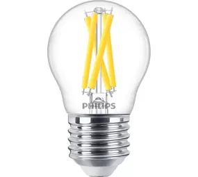 Philips LED Lamp - Master LED E27 - Kogel Filament Helder - 3.5W 470lm - 922-927 Dim To Warm - Dimbaar Philips LED Lamp - Master LED E27 - Kogel Filament Helder - 3.5W 470lm - 922-927 Dim To Warm - Dimbaar