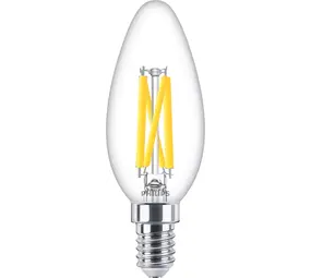 Philips LED Lamp - MASTER - E14 Kaars Filament Helder - 3.4W 470lm - 922-927 Dim To Warm - Dimbaar | Beste Kleurweergave Philips LED Lamp - MASTER - E14 Kaars Filament Helder - 3.4W 470lm - 922-927 Dim To Warm - Dimbaar | Beste Kleurweergave