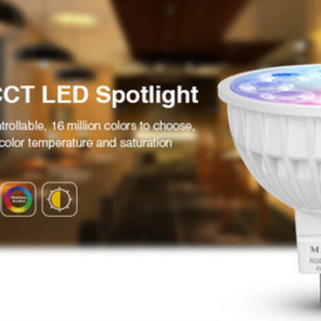 Miboxer LED Spot MR16 - 4W - RGB+CCT | MIBOXER - RF 2.4 GHz - Dimbaar Miboxer LED Spot MR16 - 4W - RGB+CCT | MIBOXER - RF 2.4 GHz - Dimbaar