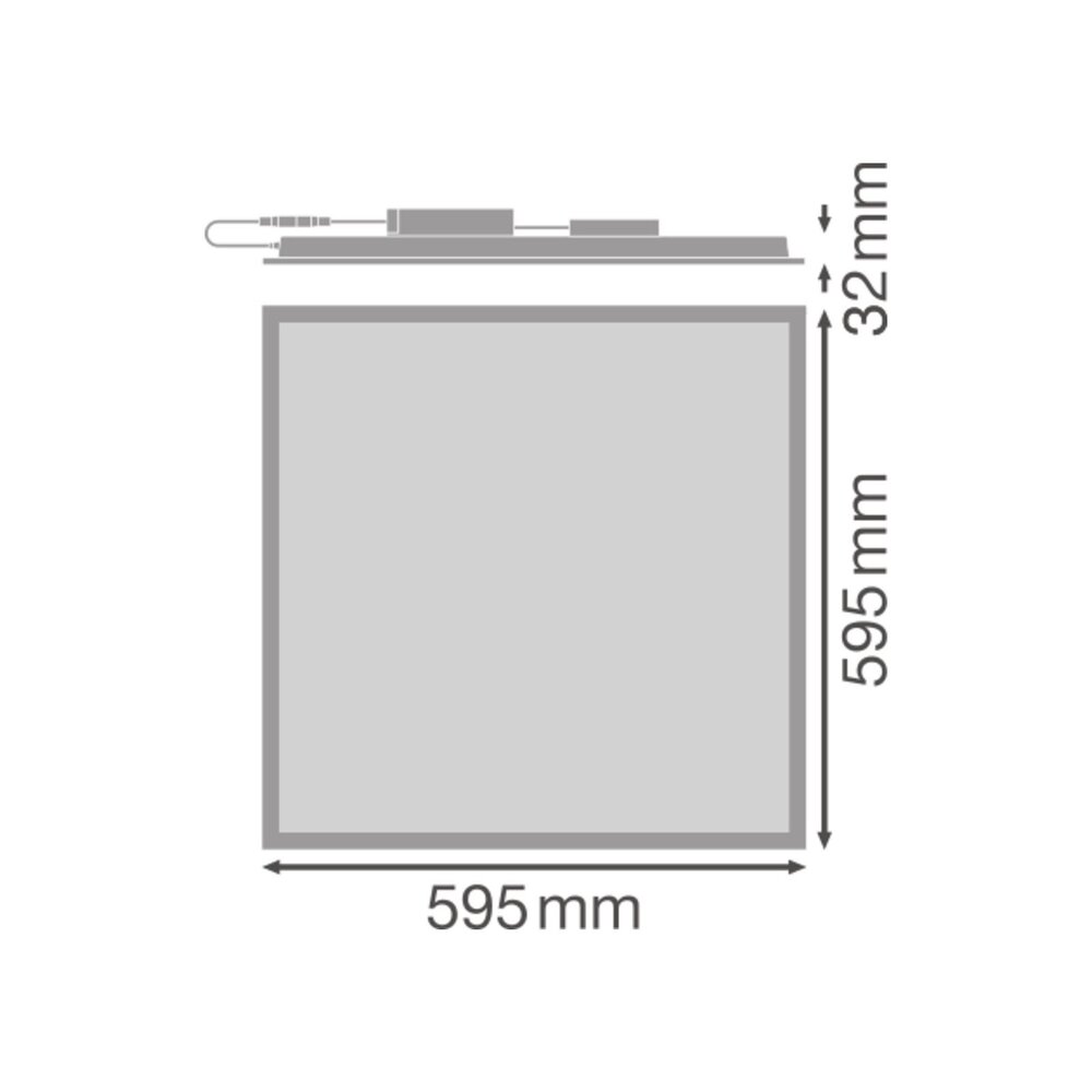 Ledvance LED Paneel - Comfort Aluminium Wit - 28W 3640lm - 3000K Warm Wit - 60x60cm | UGR < 19 Ledvance LED Paneel - Comfort Aluminium Wit - 28W 3640lm - 3000K Warm Wit - 60x60cm | UGR < 19