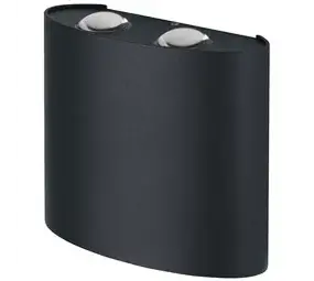 Ledvance LED Wandlamp - Endura Stijl Updown Deco - Donker Grijs - 11W 550lm - 3000K Warm Wit Ledvance LED Wandlamp - Endura Stijl Updown Deco - Donker Grijs - 11W 550lm - 3000K Warm Wit