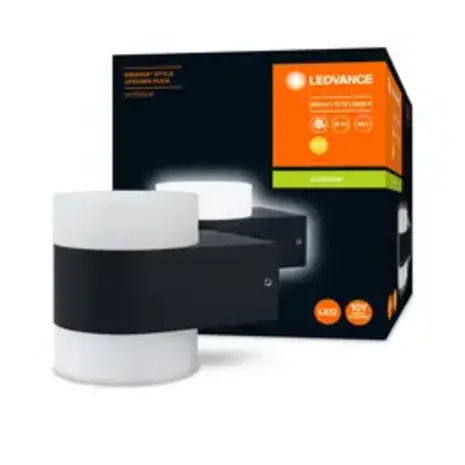 Ledvance LED Wandlamp - Endura Stijl Updown Puck - Donker Grijs - 13W 980lm - 3000K Warm Wit Ledvance LED Wandlamp - Endura Stijl Updown Puck - Donker Grijs - 13W 980lm - 3000K Warm Wit