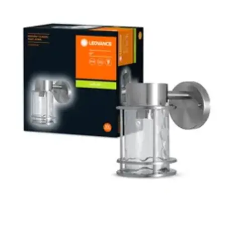 Ledvance LED Wandlamp - Endura Classic - Staal - E27 | Down Ledvance LED Wandlamp - Endura Classic - Staal - E27 | Down