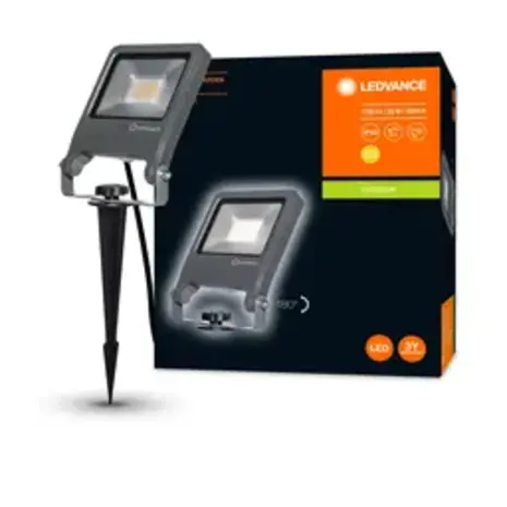 Ledvance LED Breedstraler - Endura Spike - Zwart - 20W 1700lm - 3000K Warm Wit Ledvance LED Breedstraler - Endura Spike - Zwart - 20W 1700lm - 3000K Warm Wit