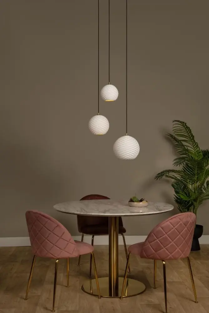 Lucide  LED Hanglamp - BINA - Ø40cm – 3x E27 – Porselein – Dimbaar – Witte Plafondlamp – Geschikt voor LED Lucide  LED Hanglamp - BINA - Ø40cm – 3x E27 – Porselein – Dimbaar – Witte Plafondlamp – Geschikt voor LED