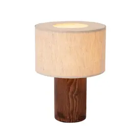 Lucide LED Tafellamp - TACHINA – Hout & Linnen – 1x E14 Fitting – Ø15cm – Niet dimbaar – Geschikt voor LED – Binnenverlichting – Natuurlijke look Lucide LED Tafellamp - TACHINA – Hout & Linnen – 1x E14 Fitting – Ø15cm – Niet dimbaar – Geschikt voor LED – Binnenverlichting – Natuurlijke look