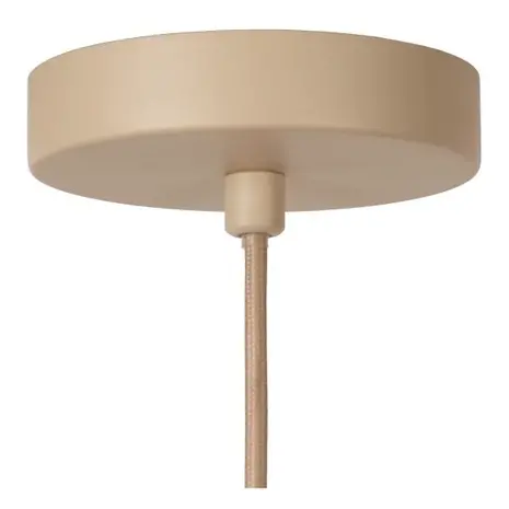 Lucide  LED Hanglamp - CORINA - Ø 50 cm - 1xE27 - Crème - Dimbaar - Geschikt voor LED - Verstelbare Hoogte - Modern Design - 40W - 230V - Woonkamer Lucide  LED Hanglamp - CORINA - Ø 50 cm - 1xE27 - Crème - Dimbaar - Geschikt voor LED - Verstelbare Hoogte - Modern Design - 40W - 230V - Woonkamer