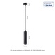 Spectrum LED Hanglamp Zwart - GU10 220V - 200cm verstelbare kabel - Ø55mm Spectrum LED Hanglamp Zwart - GU10 220V - 200cm verstelbare kabel - Ø55mm