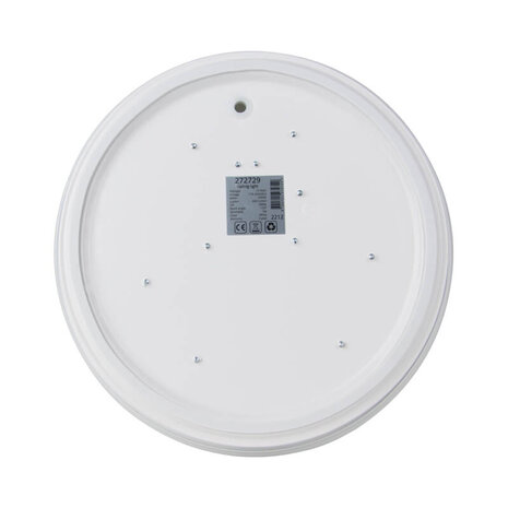 LCB LED Plafondlamp - 12W vervangt 90W - 4000K 840 - 255x55mm - Wit - Rond