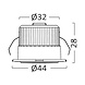 Braytron LED Inbouwspot mini - 3W 3000K - Zaagmaat 32mm - Buitenmaat 44mm - IP54 Braytron LED Inbouwspot mini - 3W 3000K - Zaagmaat 32mm - Buitenmaat 44mm - IP54