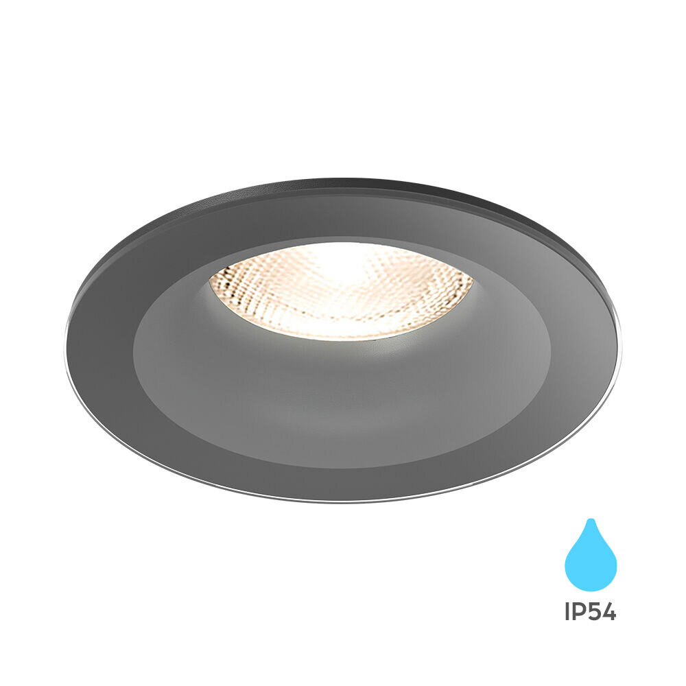 1x Sweet LED Inbouwframe incl. GU10 fitting - IP44 inbouwspots voor de badkamer, ronde LED inbouwspots van aluminium - 84mm, zwart