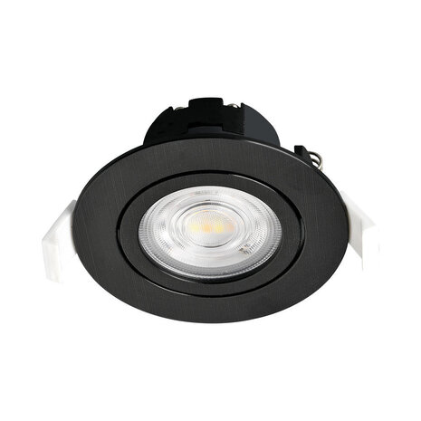 Braytron LED inbouwspot - 7W  DIM CCT - Zaagmaat 70mm - Buitenmaat 85mm - Zwart Braytron LED inbouwspot - 7W  DIM CCT - Zaagmaat 70mm - Buitenmaat 85mm - Zwart
