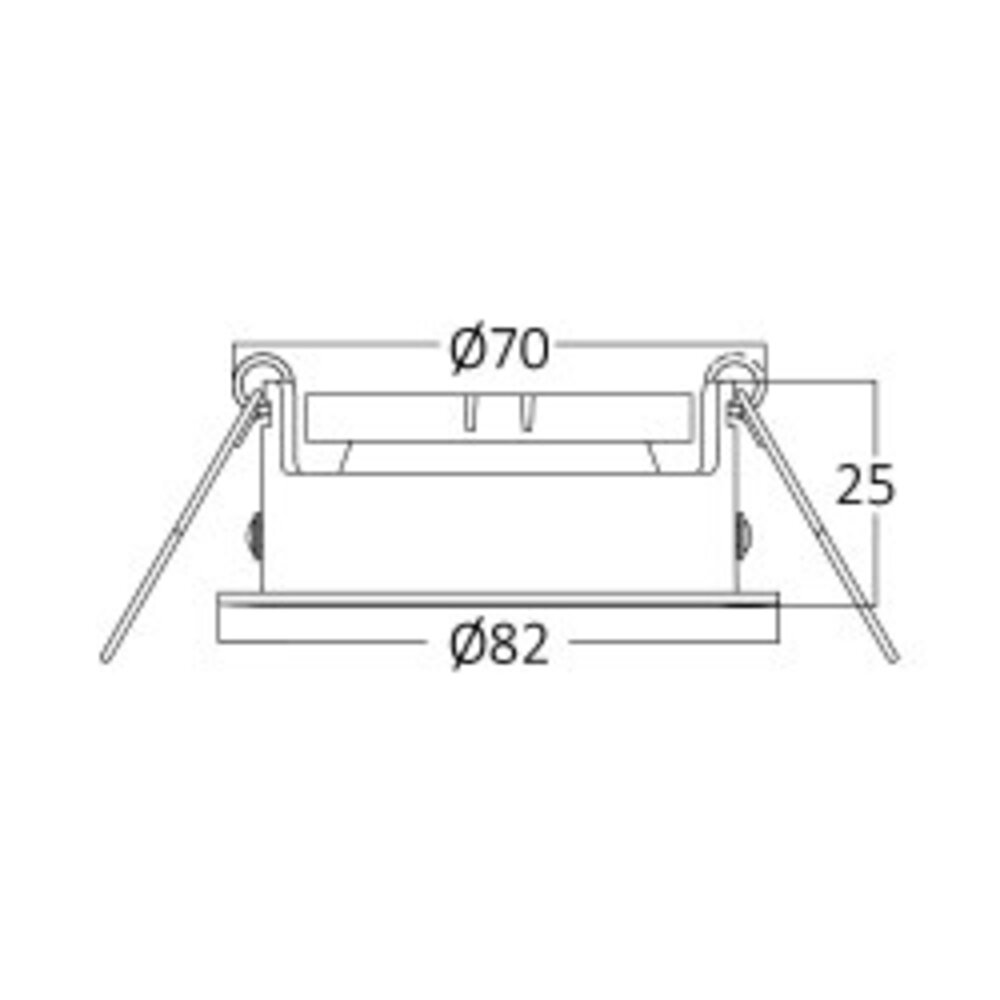 Braytron LED Inbouwspot kantelbaar - Zaagmaat 70mm - Buitenmaat 82mm - Mat zwart Braytron LED Inbouwspot kantelbaar - Zaagmaat 70mm - Buitenmaat 82mm - Mat zwart