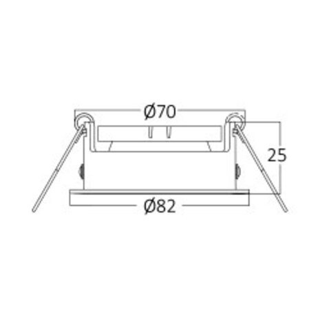 Braytron LED Inbouwspot kantelbaar - Zaagmaat 70mm - Buitenmaat 82mm - Mat zwart Braytron LED Inbouwspot kantelbaar - Zaagmaat 70mm - Buitenmaat 82mm - Mat zwart