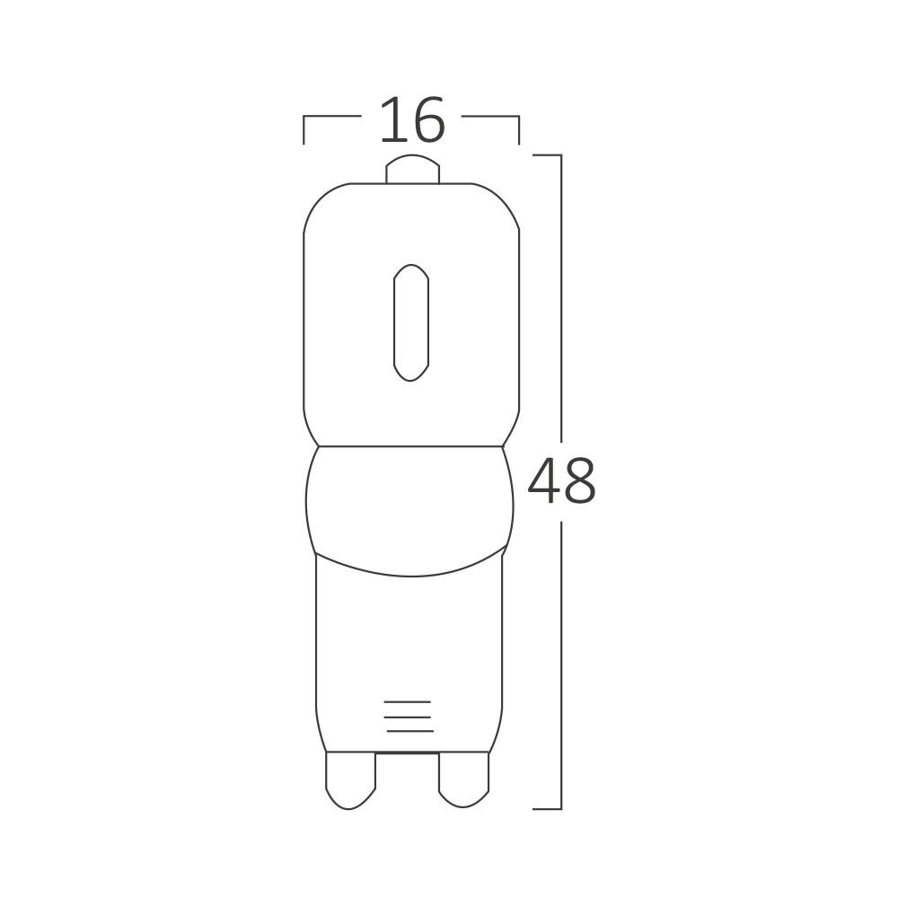 Braytron LED G9 - 3W  Dimbaar - 3000K warm wit licht - 16x48 mm Braytron LED G9 - 3W  Dimbaar - 3000K warm wit licht - 16x48 mm