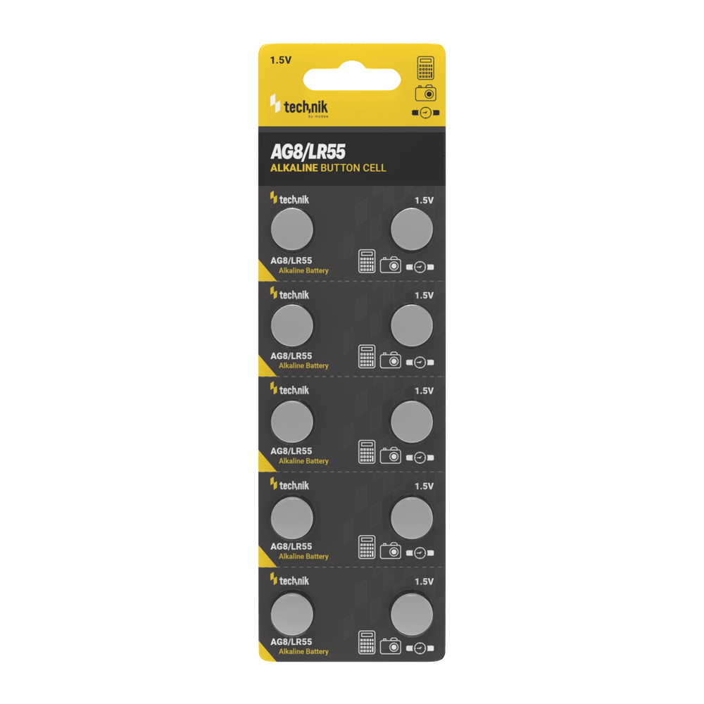 Technik Platinum Coin Cell Alkaline - 10 Stuks - AG8 / LR55 / 191 / 391 - 1,5V - B10 | Knoopcelbatterij Technik Platinum Coin Cell Alkaline - 10 Stuks - AG8 / LR55 / 191 / 391 - 1,5V - B10 | Knoopcelbatterij