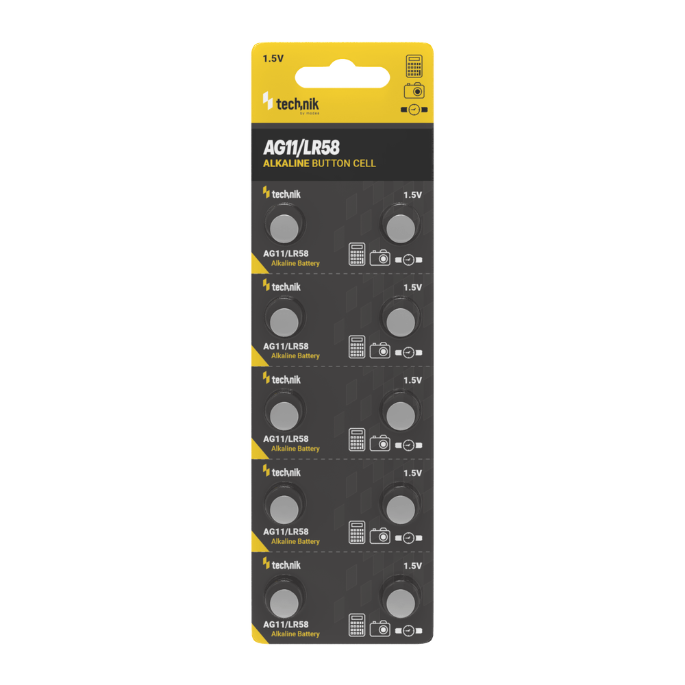 Technik Platinum Coin Cell Alkaline - 10 Stuks - AG11 / LR58 / 162 / 362 - 1,5V - B10 | Knoopcelbatterij Technik Platinum Coin Cell Alkaline - 10 Stuks - AG11 / LR58 / 162 / 362 - 1,5V - B10 | Knoopcelbatterij