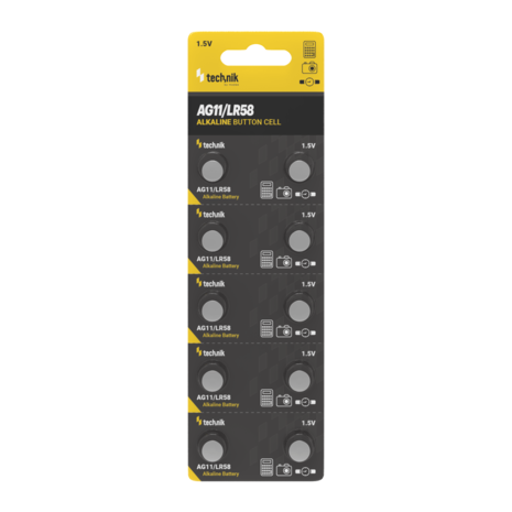 Technik Platinum Coin Cell Alkaline - 10 Stuks - AG11 / LR58 / 162 / 362 - 1,5V - B10 | Knoopcelbatterij Technik Platinum Coin Cell Alkaline - 10 Stuks - AG11 / LR58 / 162 / 362 - 1,5V - B10 | Knoopcelbatterij