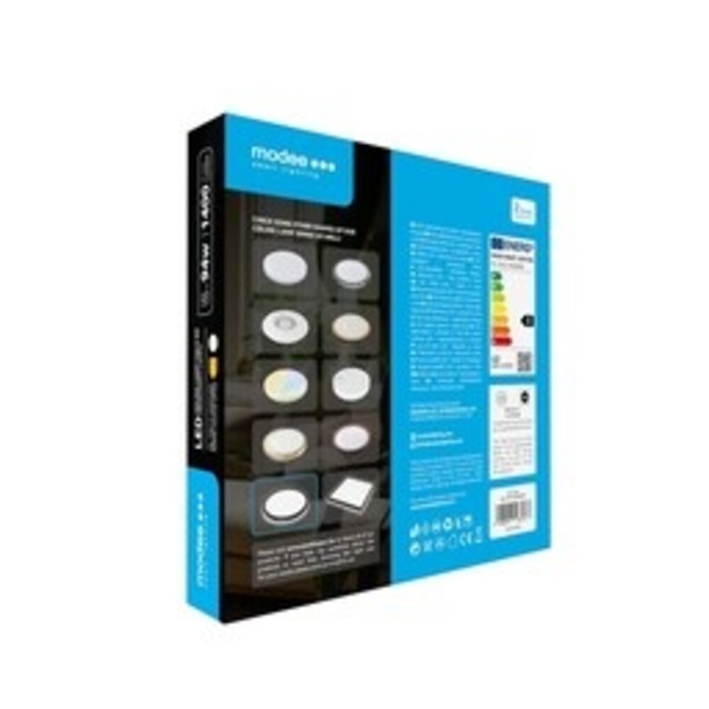 Modee LED Plafondlamp - Zwart - Rond - 12W 1400lm - 4000K Helder Wit  | 190x28mm Modee LED Plafondlamp - Zwart - Rond - 12W 1400lm - 4000K Helder Wit  | 190x28mm
