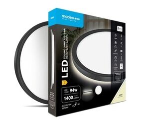 Modee LED Plafondlamp - Zwart - Rond - 12W 1400lm - 4000K Helder Wit  | 190x28mm Modee LED Plafondlamp - Zwart - Rond - 12W 1400lm - 4000K Helder Wit  | 190x28mm