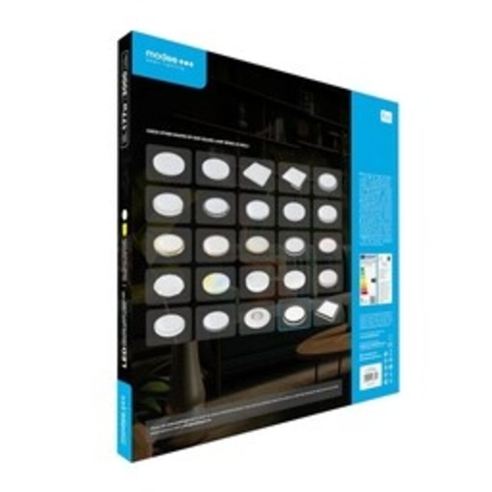 Modee LED Plafondlamp - Zwart - Rond - 22W 3000lm - 4000K Helder Wit | D420x28mm Modee LED Plafondlamp - Zwart - Rond - 22W 3000lm - 4000K Helder Wit | D420x28mm