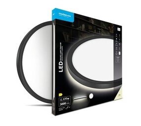 Modee OP=OP LED Plafondlamp - Zwart - Rond - 22W 3000lm - 4000K Helder Wit | D420x28mm Modee OP=OP LED Plafondlamp - Zwart - Rond - 22W 3000lm - 4000K Helder Wit | D420x28mm
