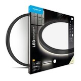 Modee LED Plafondlamp - Zwart - Rond - 30W 3500lm - 4000K Helder Wit | D480x28mm Modee LED Plafondlamp - Zwart - Rond - 30W 3500lm - 4000K Helder Wit | D480x28mm