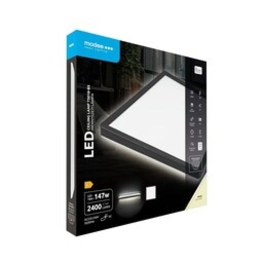 Modee LED Plafondlamp - Zwart - Vierkant - 18W 2400lm - 4000K Helder Wit | 293x293x28mm Modee LED Plafondlamp - Zwart - Vierkant - 18W 2400lm - 4000K Helder Wit | 293x293x28mm