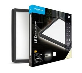 Modee LED Plafondlamp - Zwart - Vierkant - 18W 2400lm - 4000K Helder Wit | 293x293x28mm