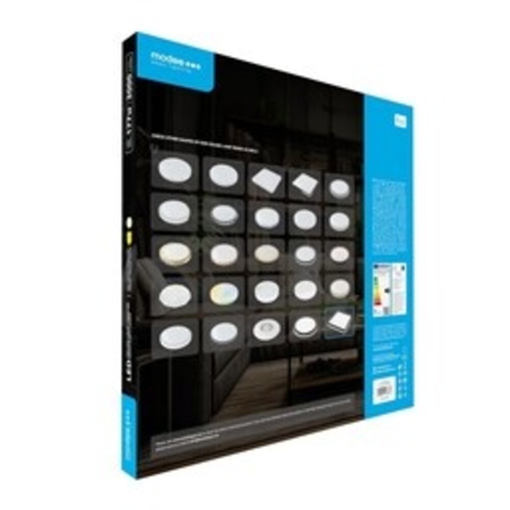 Modee LED Plafondlamp - Zwart - Vierkant - 22W 3000lm - 4000K Helder Wit | 420x420x28mm Modee LED Plafondlamp - Zwart - Vierkant - 22W 3000lm - 4000K Helder Wit | 420x420x28mm