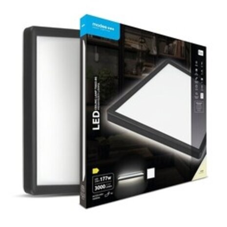 Modee LED Plafondlamp - Zwart - Vierkant - 22W 3000lm - 4000K Helder Wit | 420x420x28mm Modee LED Plafondlamp - Zwart - Vierkant - 22W 3000lm - 4000K Helder Wit | 420x420x28mm