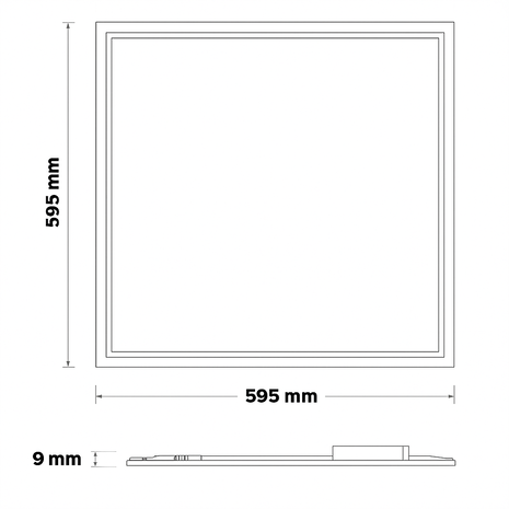 Aigostar LED Paneel 60x60cm - 3000K 830 - 40W 4600lm - Flikkervrij - UGR<19 - 5 jaar  garantie