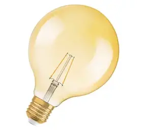 Ledvance LED Lamp - E27 - Filament - 2.5W 220lm - 2400K Extra Warm Wit Licht | Vintage 1906 Globe 22 Ledvance LED Lamp - E27 - Filament - 2.5W 220lm - 2400K Extra Warm Wit Licht | Vintage 1906 Globe 22