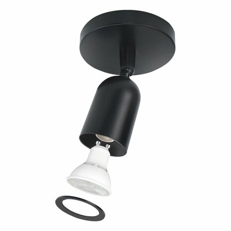 Spectrum LED Plafondspot Zwart GU10 – Moderne Richtbare Spot met GU10 fitting Spectrum LED Plafondspot Zwart GU10 – Moderne Richtbare Spot met GU10 fitting