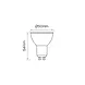 LED Line Dimbare LED spot - GU10 5,5W - 3000K warm wit licht - Glazen behuizing LED Line Dimbare LED spot - GU10 5,5W - 3000K warm wit licht - Glazen behuizing