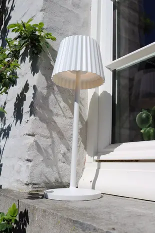 Lucide JUSTINE - Tafellamp Buiten - LED Dimb. - 1x2W 2700K - IP54 - Wit Lucide JUSTINE - Tafellamp Buiten - LED Dimb. - 1x2W 2700K - IP54 - Wit